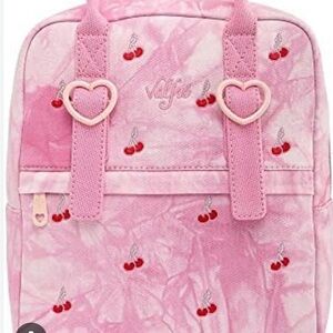 Loungefly Valfre Pink Dye Cherry Denim Double Strap Shoulder Bag